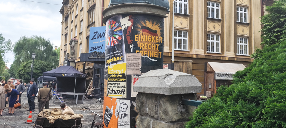 Scenografia z 1949 r. Plan zdjęciowy do filmu VATERLAND