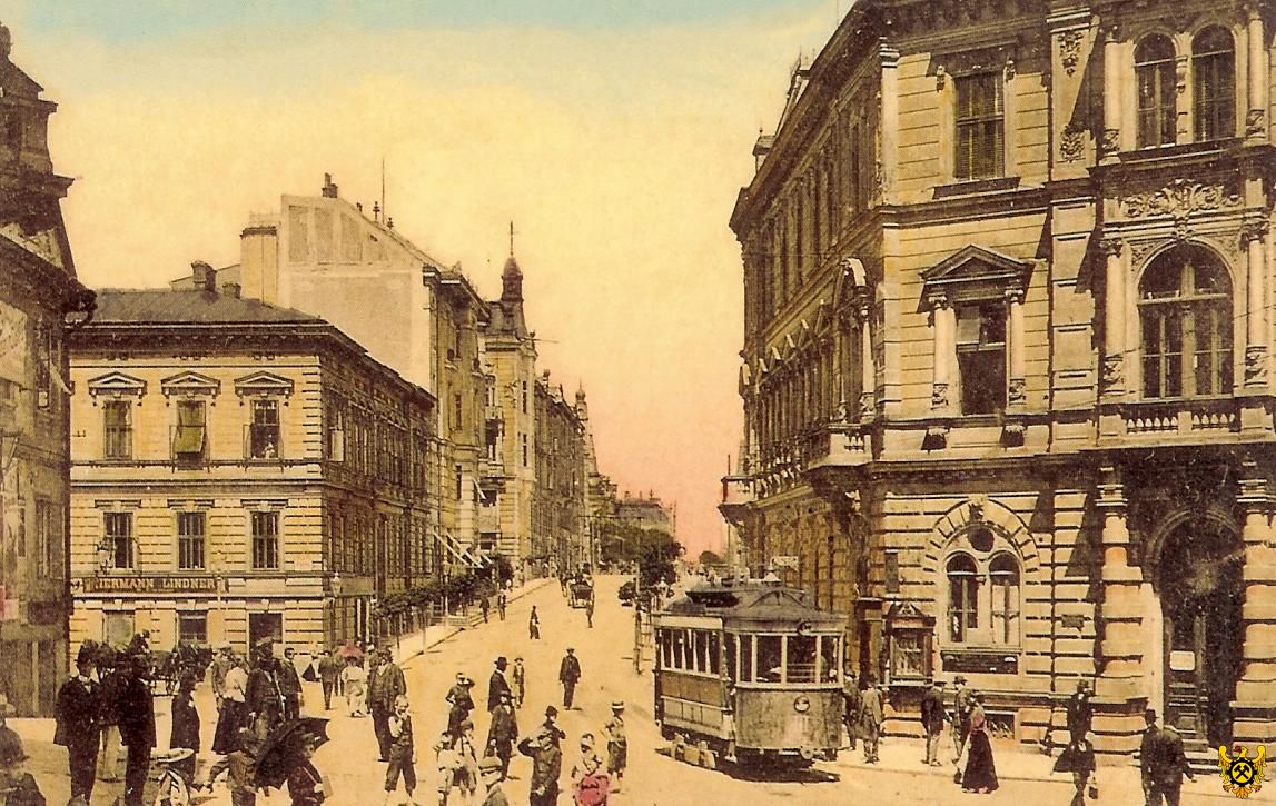 Rok 1909. Po prawej fasada budynku restauracji / fot. Domena Publiczna Rok 1909. Po prawej fasada budynku restauracji / fot. Domena Publiczna