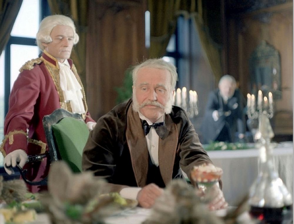 Scena z filmu Magnat - Jan Nowicki w zamku pszczyńskim Scena z filmu Magnat - Jan Nowicki w zamku pszczyńskim