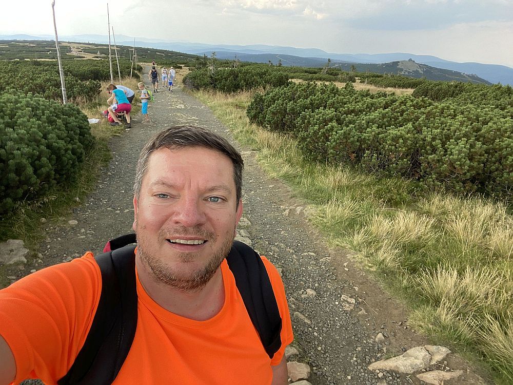 Na szlaku w Karkonoszach Na szlaku w Karkonoszach